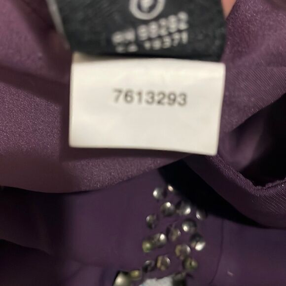 Tibi Silk Studded Mini Skirt Purple Size 6 - Picture 9 of 9